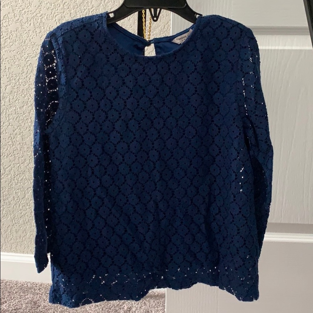 Girls Blue knit blouse